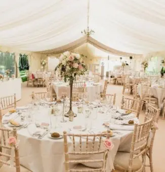 Clear span frame marquee linings